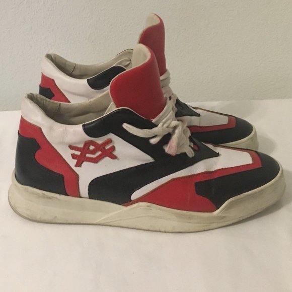 Unbranded Other - Black Red White Leather Luxe Sneaker Shoes Sz 42